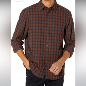 Vince  Mens Canyon Shadow Plaid Long SleeveShirt button up XL